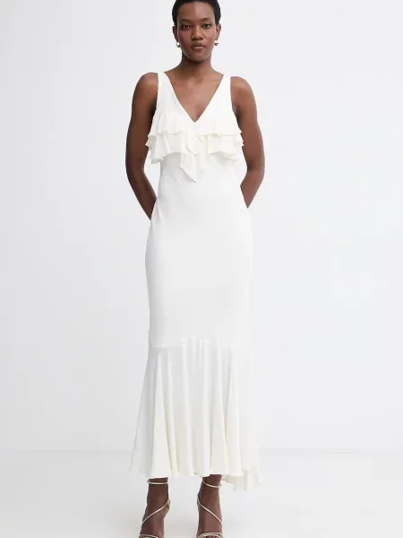 Twinset rochie de vară din vâscoză bej