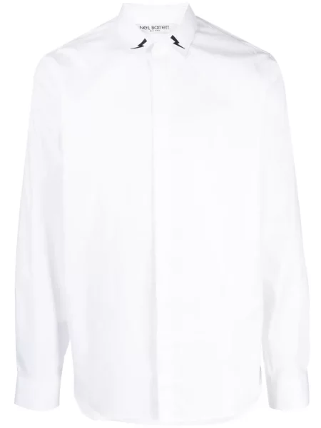 Риза Neil Barrett с принт бяло
