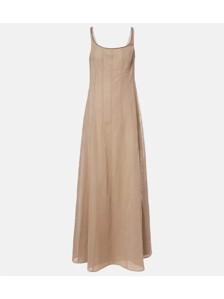 Rochie maxi Brunello Cucinelli de costum bej