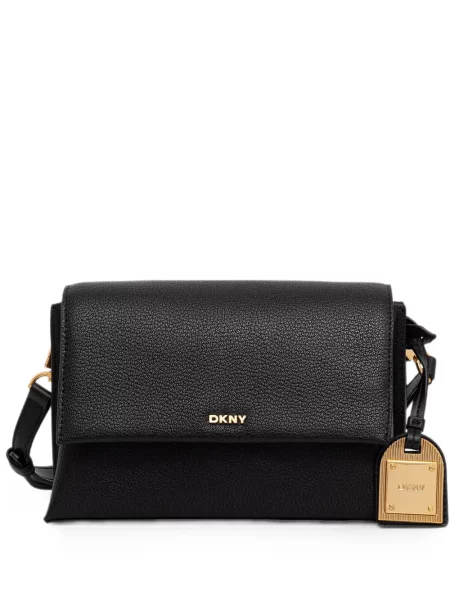 Geanta crossbody Dkny cu autograf negru