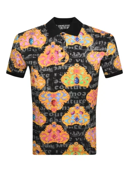 Polo Versace Jeans Couture cu imagine negru