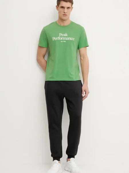 Peak Performance t-shirt z nadrukiem zielony