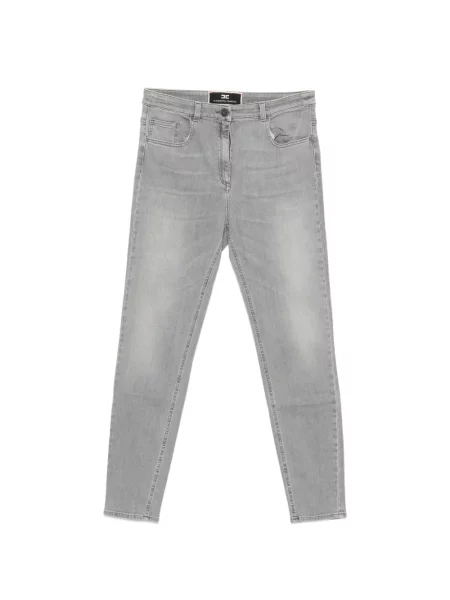 Κοκαλιάρης skinny τζιν Elisabetta Franchi με αυτόγραφο γκρι