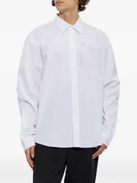 Lung cămașă Vetements cu imagine alb