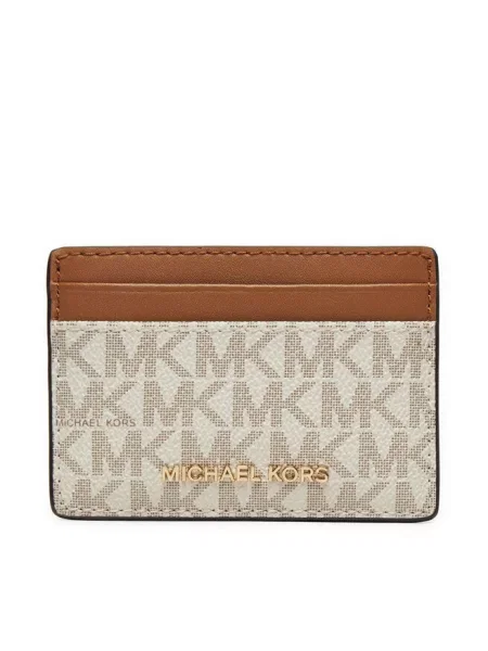 Etui na karty kredytowe MICHAEL Michael Kors beżowy
