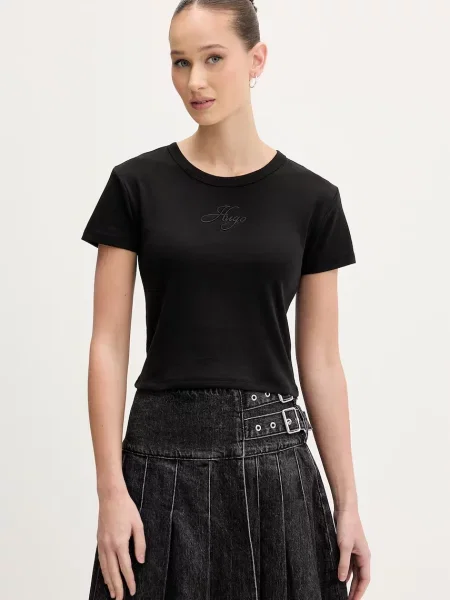 Crop top Hugo czarny