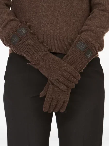Mănuși Mm6 Maison Margiela tricotate maro