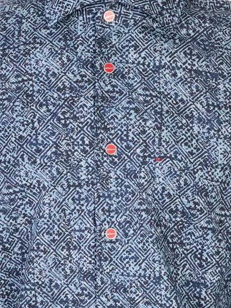Риза Kiton с принт синьо
