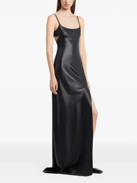 Rochie maxi Courreges lungă de costum negru