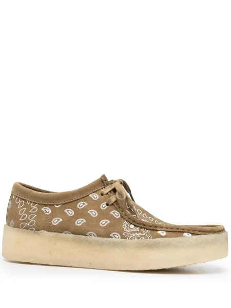 Pantofi derby Clarks Originals din piele de căprioară cu imagine verde