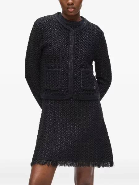 Geacă Karl Lagerfeld din tweed negru