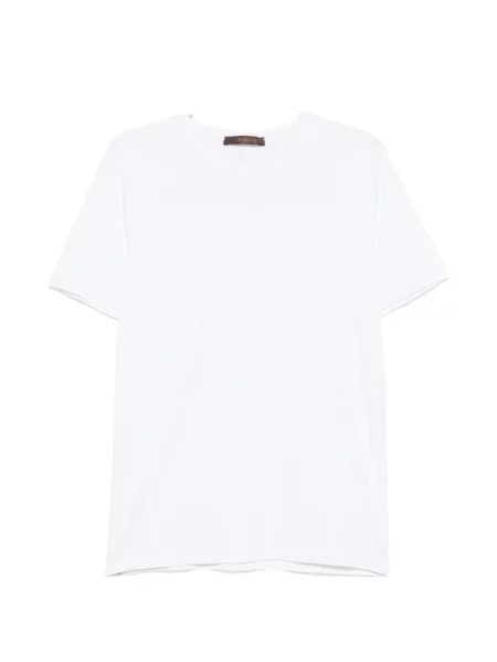 Scurt tricou Jeordie's cu decolteu rotund alb