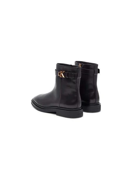 Aulinukai Calvin Klein Square Ankle Boot Lth Mg Hdw Tamsiai ruda