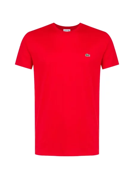 Tricou Lacoste din jerseu roșu