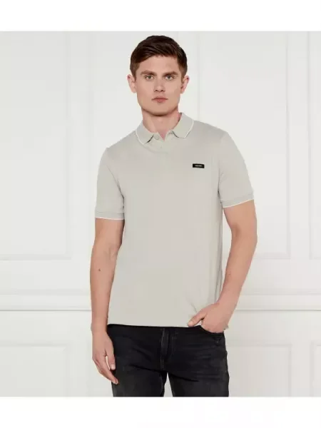 Calvin Klein Polo | stretch pique gri
