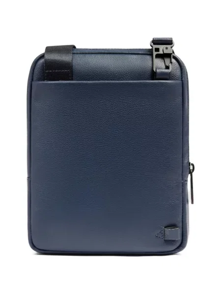 Crossbody torba Piquadro s autogramom plava