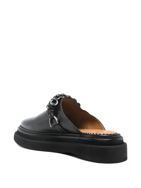 Papuci tip mules Toga Virilis din piele negru