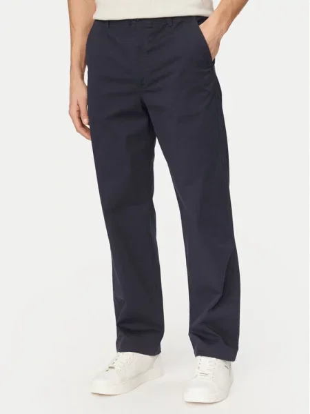 Calvin Klein Jeans Chino hlače Straight Fit modra