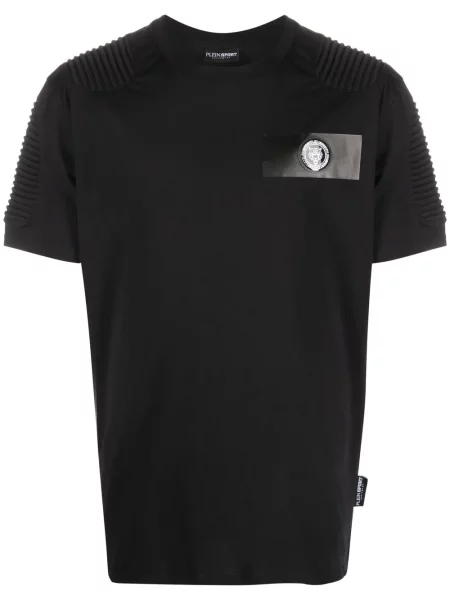 Tricou Plein Sport cu decolteu rotund negru