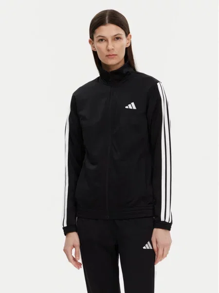 Prugasta majica dugih rukava Adidas Sportswear crna