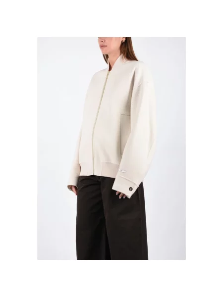 Kurtka bomber Sportmax wełniany biały