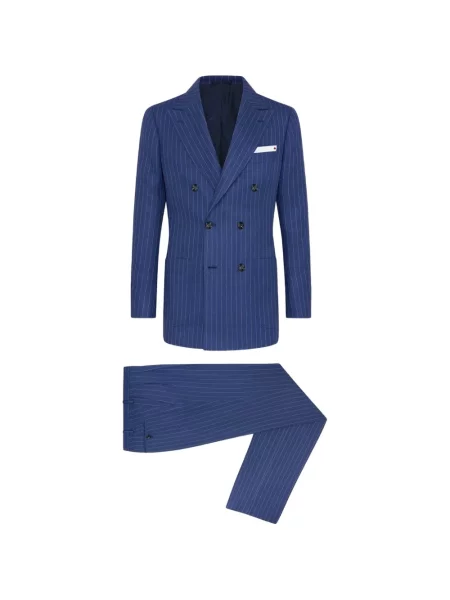 Costum Kiton cu două rânduri de nasturi albastru
