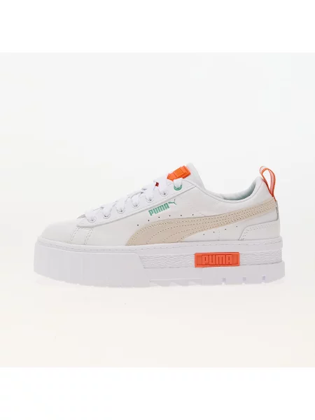 Полуотворени обувки Puma на платформе бяло