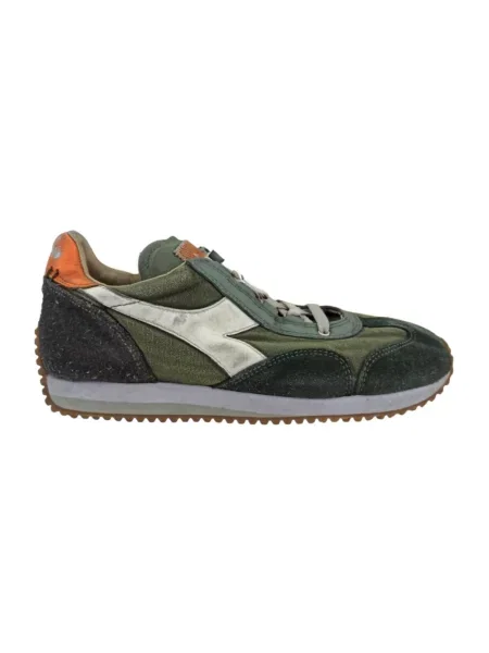 Sneakersy Diadora skórzane z kamieniami zielone