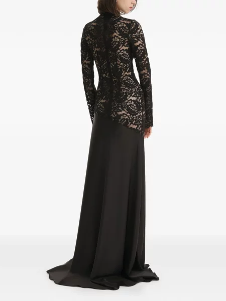 Rochie maxi 2310 Studio din dantelă lungă de costum negru