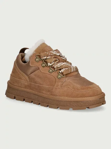 Goe sneakers pentru femei din piele întoarsă maro
