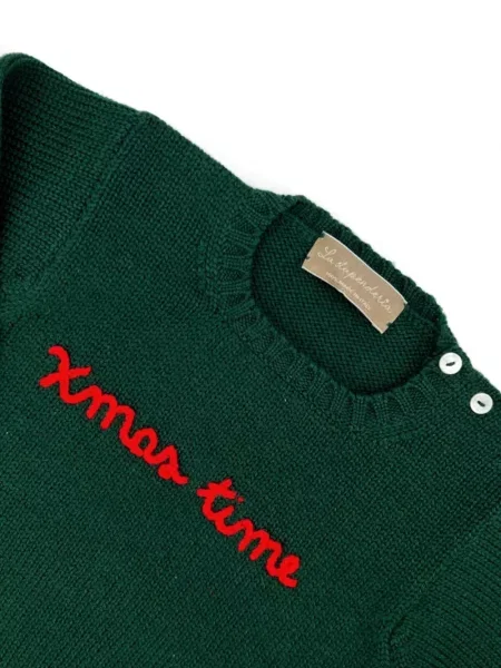 Sweter dziecięcy La Stupenderia zielony