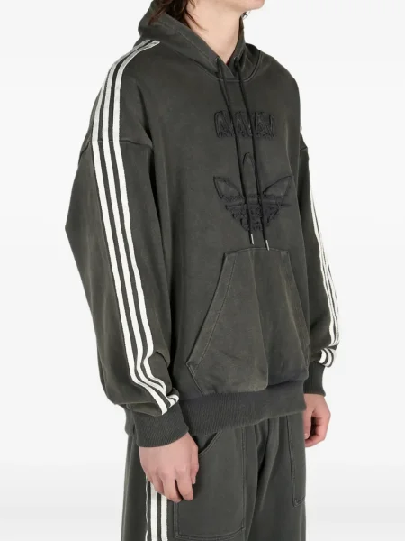 Ριγέ κάλτσες Adidas με κέντημα πράσινο