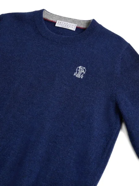 Sweter dziecięcy Brunello Cucinelli niebieski