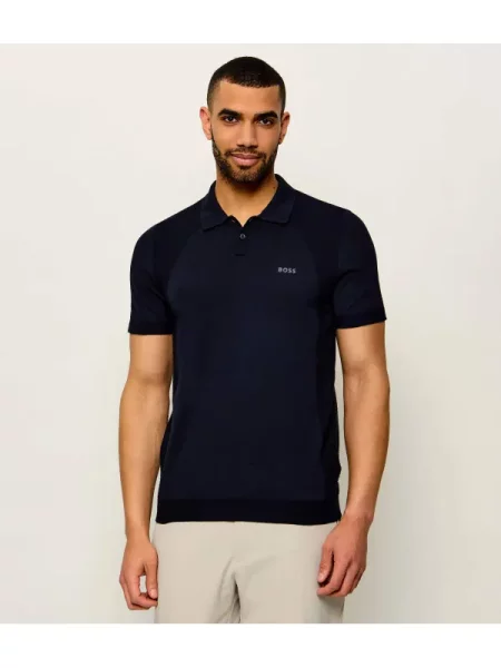 Tricou polo Boss Green verde