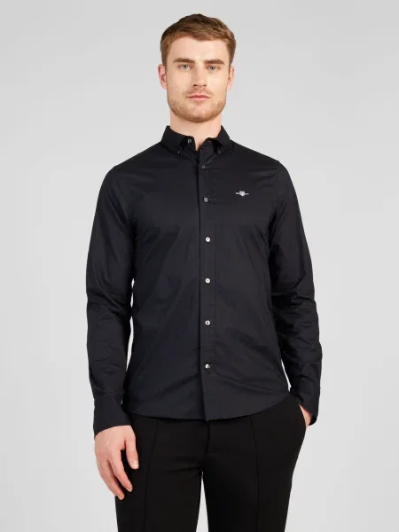 Gant Cămașă Poplin negru