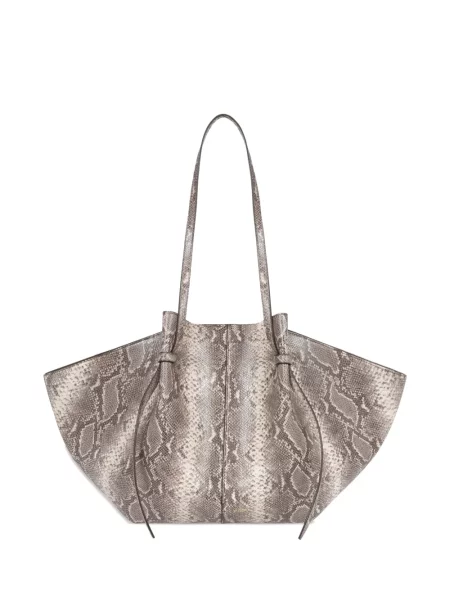 Kožna veliki kožna torba Yuzefi siva