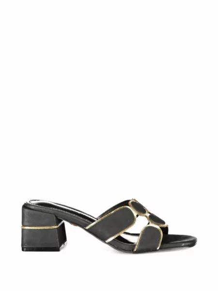 Sandale Laura Biagiotti cu imprimeu geometric negru