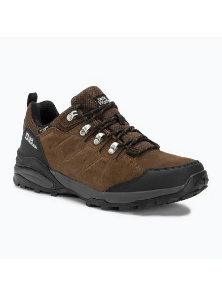 Jack Wolfskin Refugio Texapore Low maro/fantomă cizme de trekking pentru bărbați maro
