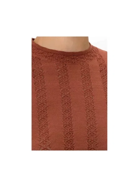 Sweter Twinset brązowy