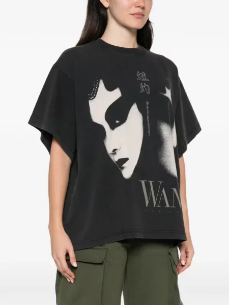 Tricou Alexander Wang cu imagine negru
