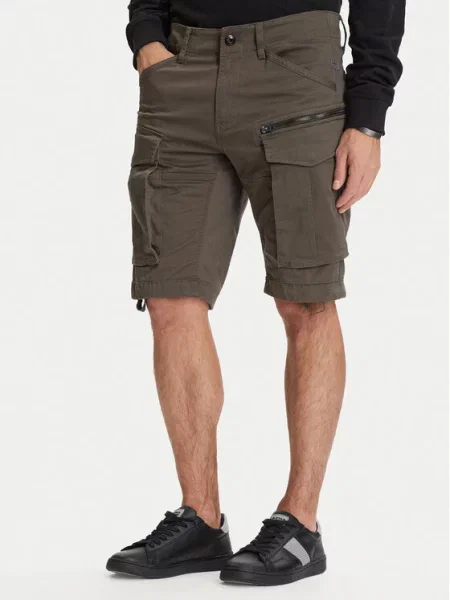 G-Star Raw Szorty materiałowe Rovic Zip zielony