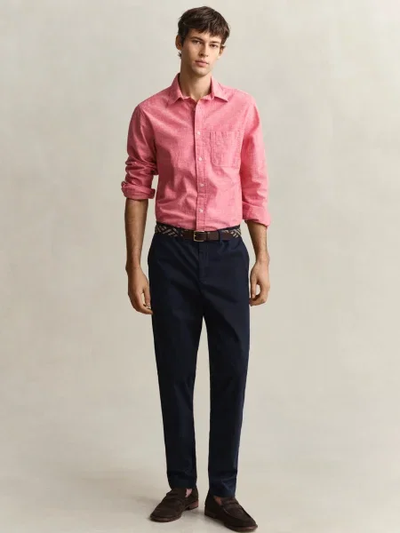 GANT Pantaloni eleganți CLASSIC închis albastru