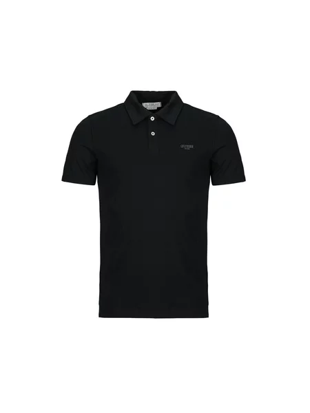 Guess polo majica z elastanom črna