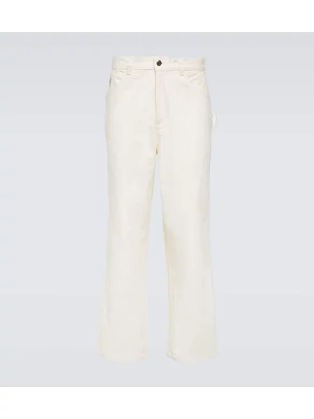 Kalhoty Bode se vzorem rybí kosti bílé