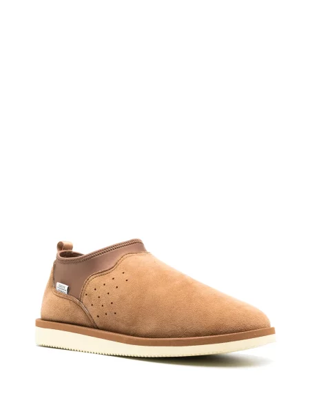 Papuci de casă Suicoke din piele de căprioară slip-on maro