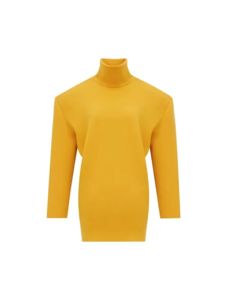 Sweter z golfem Saint Laurent do golfa żółty
