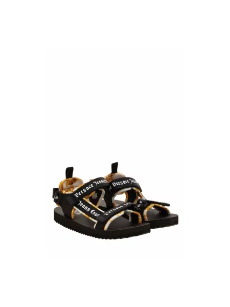 Sandały Versace Jeans Couture bez obcasa czarne