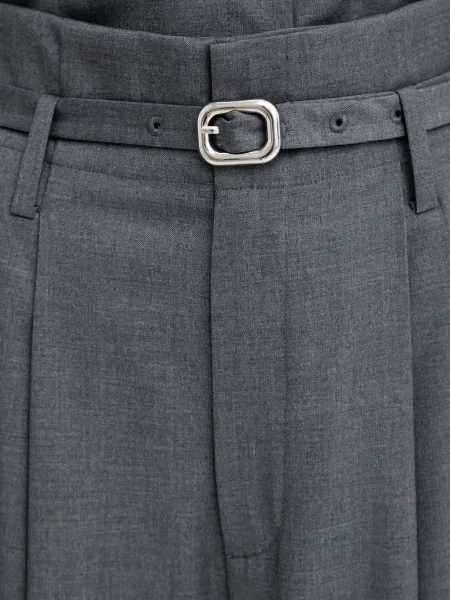 Pantaloni Isabelle Blanche plisate gri