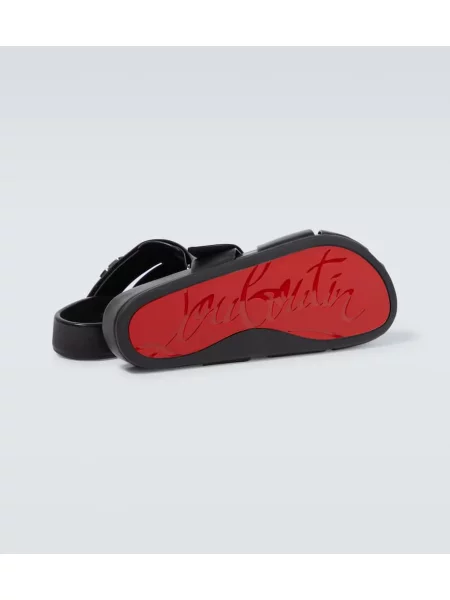 Papuci de casă Christian Louboutin din piele negru