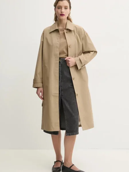 Sessun spódnica jeansowa midi prosta szary